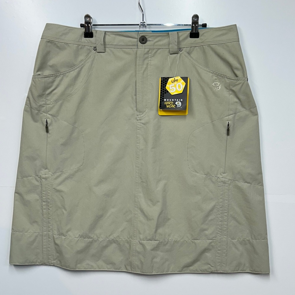 Mountain Hardwear La Strada Skirt Womens 14 Tusk Beige Hiking UPF 50 NWT Modest